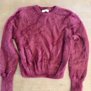 Zara Women's Plush Burgundy Sweater size L